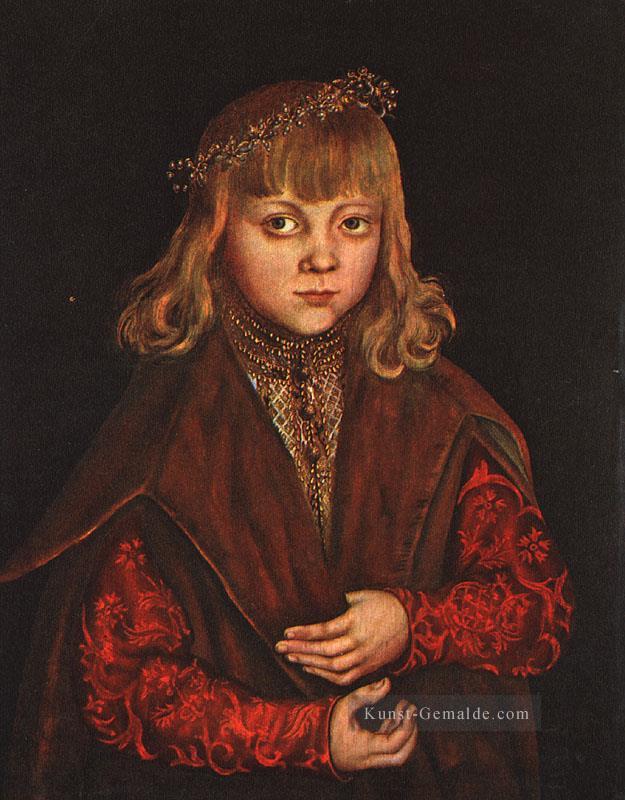 Ein Prinz von Sachsen Renaissance Lucas Cranach der Ältere Ölgemälde